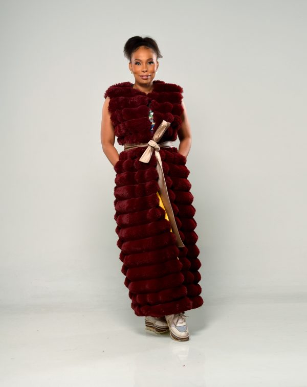 Masotobe Maroon Sleeveless Coat